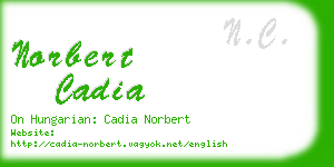 norbert cadia business card